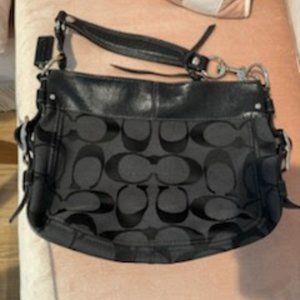 Coach Canvas and Leather Black Bag